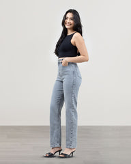 JEANS STRAIGHT LARGO TIRO SUPER ALTO