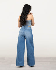 JEANS MUJER SUPER WIDE LEG SUPER HIGH RISE