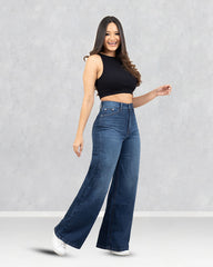 JEANS MUJER SUPER WIDE LEG SUPER HIGH RISE