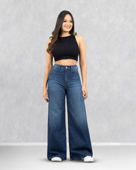JEANS MUJER SUPER WIDE LEG SUPER HIGH RISE