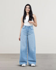 JEANS SUPER WIDE LEG TIRO SUPER ALTO