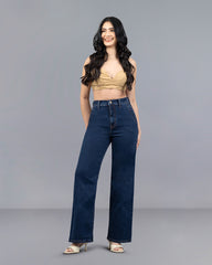JEANS TIRO SUPER ALTO SLIM WIDE LEG