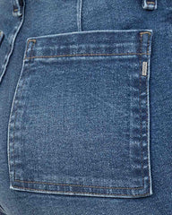 JEANS SLIM WIDE LEG TIRO SUPER ALTO