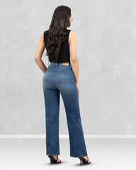 JEANS SLIM WIDE LEG TIRO SUPER ALTO