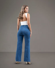JEANS TIRO SUPER ALTO SLIM WIDE LEG