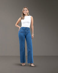 JEANS TIRO SUPER ALTO SLIM WIDE LEG