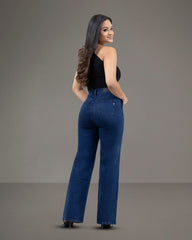JEANS MUJER SLIM WIDE LEG SUPER HIGH RISE
