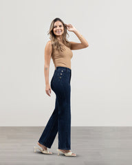 JEANS MUJER SLIM WIDE LEG TIRO SUPER ALTO
