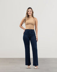 JEANS MUJER SLIM WIDE LEG TIRO SUPER ALTO