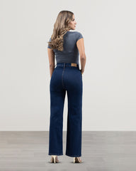 JEANS MUJER SLIM WIDE LEG TIRO SUPER ALTO