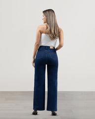 JEANS MUJER SLIM WIDE LEG TIRO SUPER ALTO