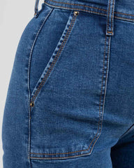 JEANS MUJER SLIM WIDE LEG TIRO SUPER ALTO