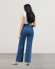 JEANS MUJER SLIM WIDE LEG TIRO SUPER ALTO
