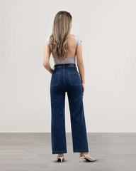 JEANS MUJER SLIM WIDE LEG TIRO SUPER ALTO