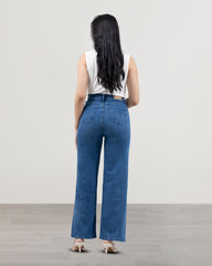 JEANS MUJER SLIM WIDE LEG TIRO SUPER ALTO