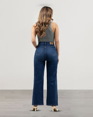 JEANS MUJER SLIM WIDE LEG TIRO SUPER ALTO