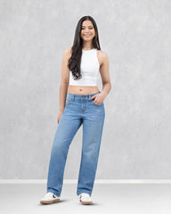 JEANS STRAIGHT TIRO MEDIO