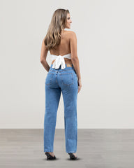 JEANS STRAIGHT TIRO MEDIO