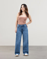 PETITE WIDE LEG TIRO ALTO