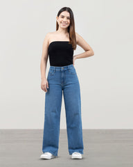 PETITE WIDE LEG TIRO ALTO