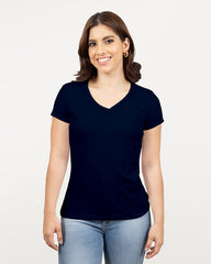 CAMISETA MUJER CUELLO V