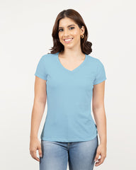CAMISETA MUJER CUELLO V