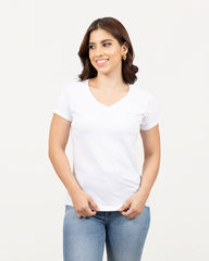 CAMISETA MUJER CUELLO V