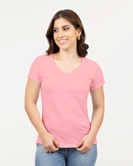 CAMISETA MUJER CUELLO V