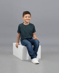 CAMISETA HENLEY NIÑO