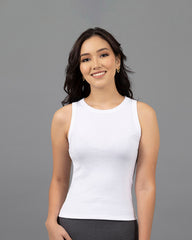 RIBBED TANK MUJER / CAMISETA CUELLO REDONDO