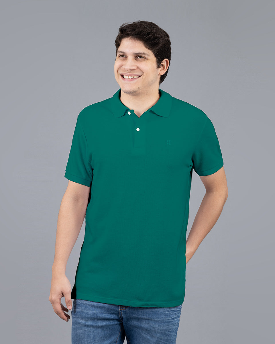 Camisa polo verde oscuro online
