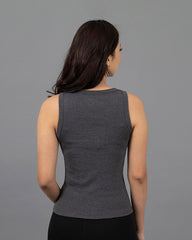 RIBBED TANK MUJER / CAMISETA CUELLO REDONDO