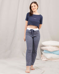 PIJAMA CROP TOP Y PANTALÓN